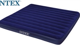 原装正品INTEX-68755豪华双人特大条纹植绒充气床垫 气垫床