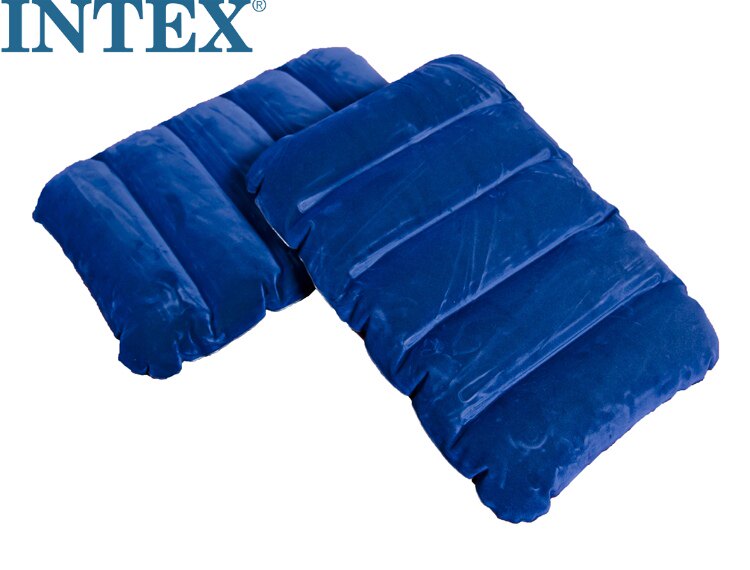 原装正品INTEX-68672豪华植绒充气枕头 午休枕 旅行枕 颈枕 靠垫