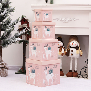 cm圣诞鹿礼包礼盒堆头圣诞树雪屋美陈装 圣诞节15 饰摆件