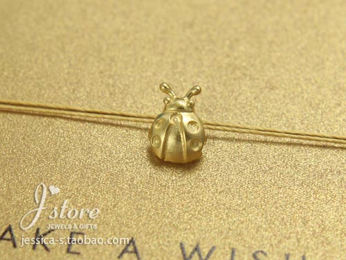 dogeared美国丝线银镀金瓢虫项链