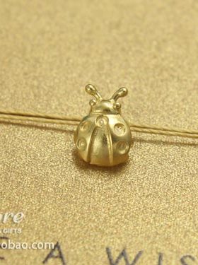 dogeared美国丝线银镀金瓢虫项链