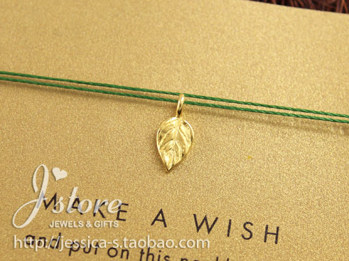 dogeared美国丝线925银项链叶子
