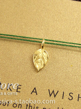 dogeared美国丝线925银项链叶子