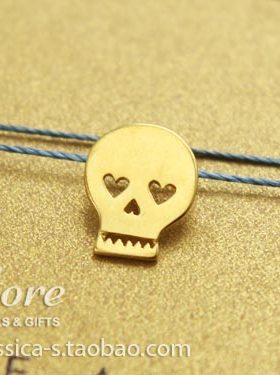 dogeared美国丝线925银骷髅项链