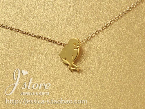 限量dogeared银色金色小鸡项链