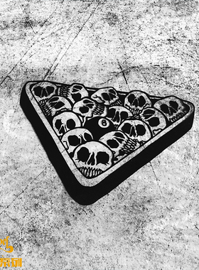 TLP镂空车贴 骷髅头骨台球桌球黑8斯诺克机车摩托改装潮流贴纸