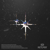 雪花星光 RETLPER镂空车贴 指引 北极星 汽摩防水平面贴纸 原创
