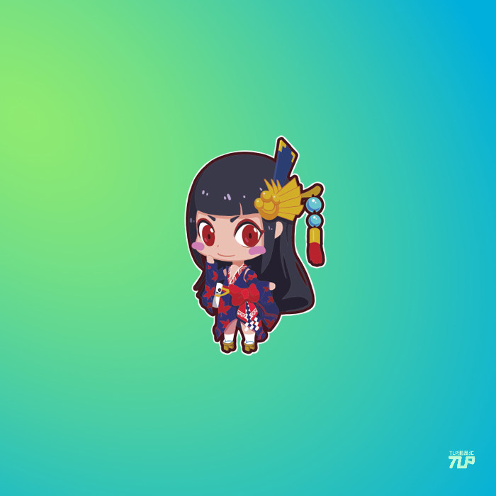 tlp反光车贴 阴阳师鬼女红叶 笔记本贴行李箱贴墙贴汽车贴定制