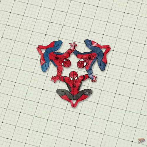TLP镂空车贴 蜘蛛侠英雄无归三虫Spider-Man三代同框 平面贴纸