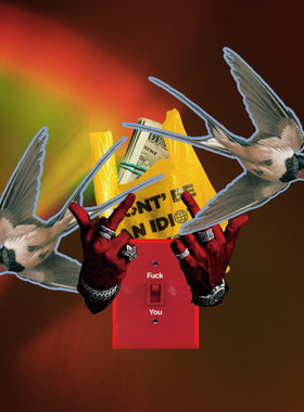 TLP反光车贴 燕子swallow恶魔中指手势塑料袋环保开关美刀贴纸