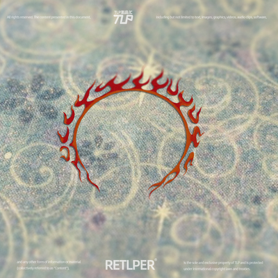 RETLPER镂空车贴 原创《日冕》太阳火焰纹 手绘涂鸦 汽摩平面贴纸