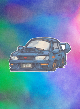 TLP反光车贴 头文字D藤原文太STI GC8V漂移改装装饰防水贴纸