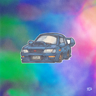 装 GC8V漂移改装 饰防水贴纸 头文字D藤原文太STI TLP反光车贴