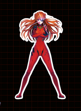 TLP反光车贴 EVA新世纪2号机适格者物流明日香兰格雷动漫贴纸