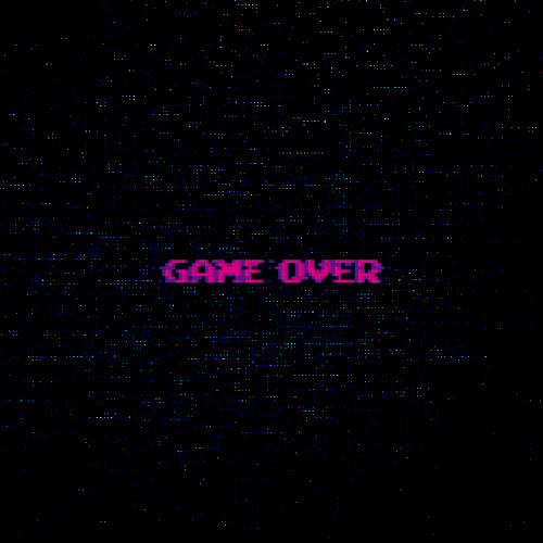 GAMEOVER贴纸游戏结束像素风