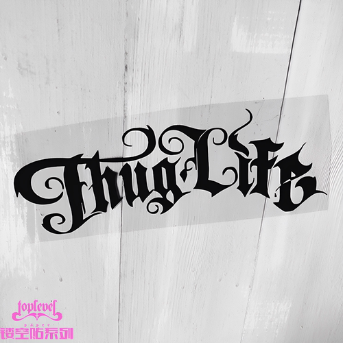 ThugLife西海岸摩托车头盔车贴