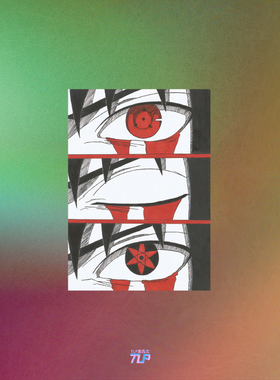 TLP反光车贴 火影忍者宇智波佐助Sasuke永恒万花筒写轮眼血继限界