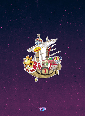 TLP反光车贴 海贼王万里阳光号草帽海贼团THOUSAND SUNNY动漫贴纸