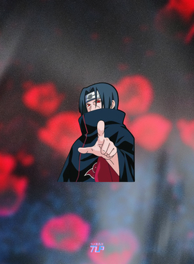 TLP反光车贴 火影忍者宇智波鼬晓Uchiha Itachi日漫动漫防水贴纸