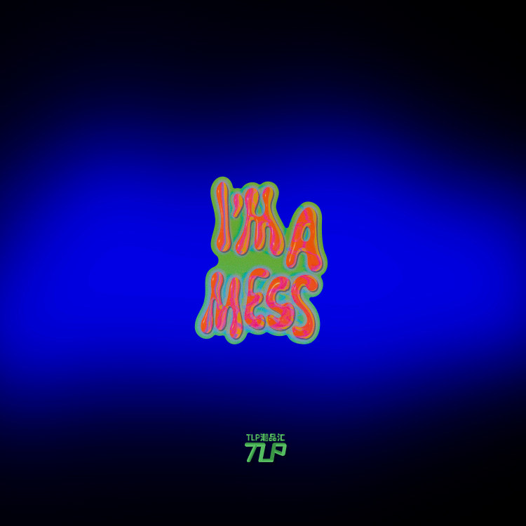 我一团糟贴纸mess英文艺术字