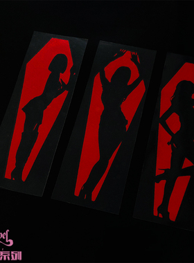 TLP镂空车贴 Vampire吸血鬼新娘美女性感身形轮廓哥特暗黑风贴纸