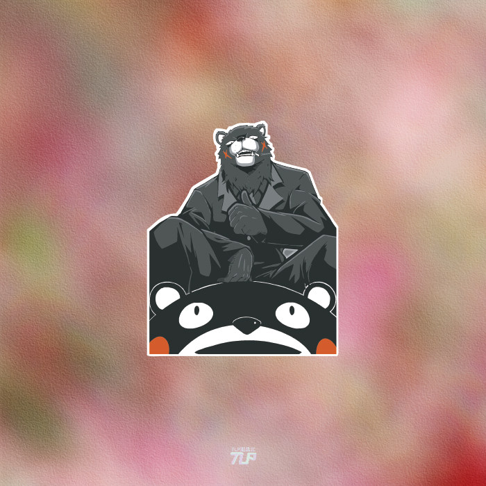 反光车贴熊本熊涂鸦行李箱贴纸