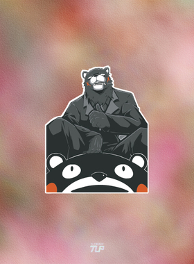 TLP反光车贴 kumamon熊本熊酷MA萌街头文化涂鸦行李箱笔记本贴纸