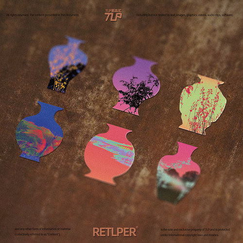 RETLPER反光车贴 原创 玲珑花瓶 国画风格新中式汽摩防水平面贴纸