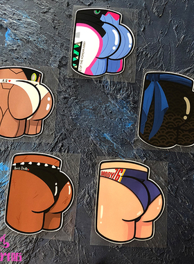 TLP反光车贴 守望先锋D.Va源氏半藏死神76屁屁PP暴雪游戏防水贴纸