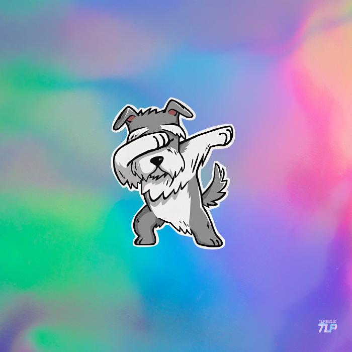 tlp反光车贴dab举手动作雪纳瑞犬