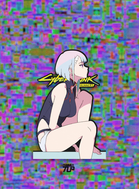 TLP反光贴  赛博朋克 边缘行者跑手Edgerunners露西Lucy半身 贴纸