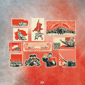 TLP反光车贴 文化红色记忆复古年代海报摩托车机车骑手防水贴纸