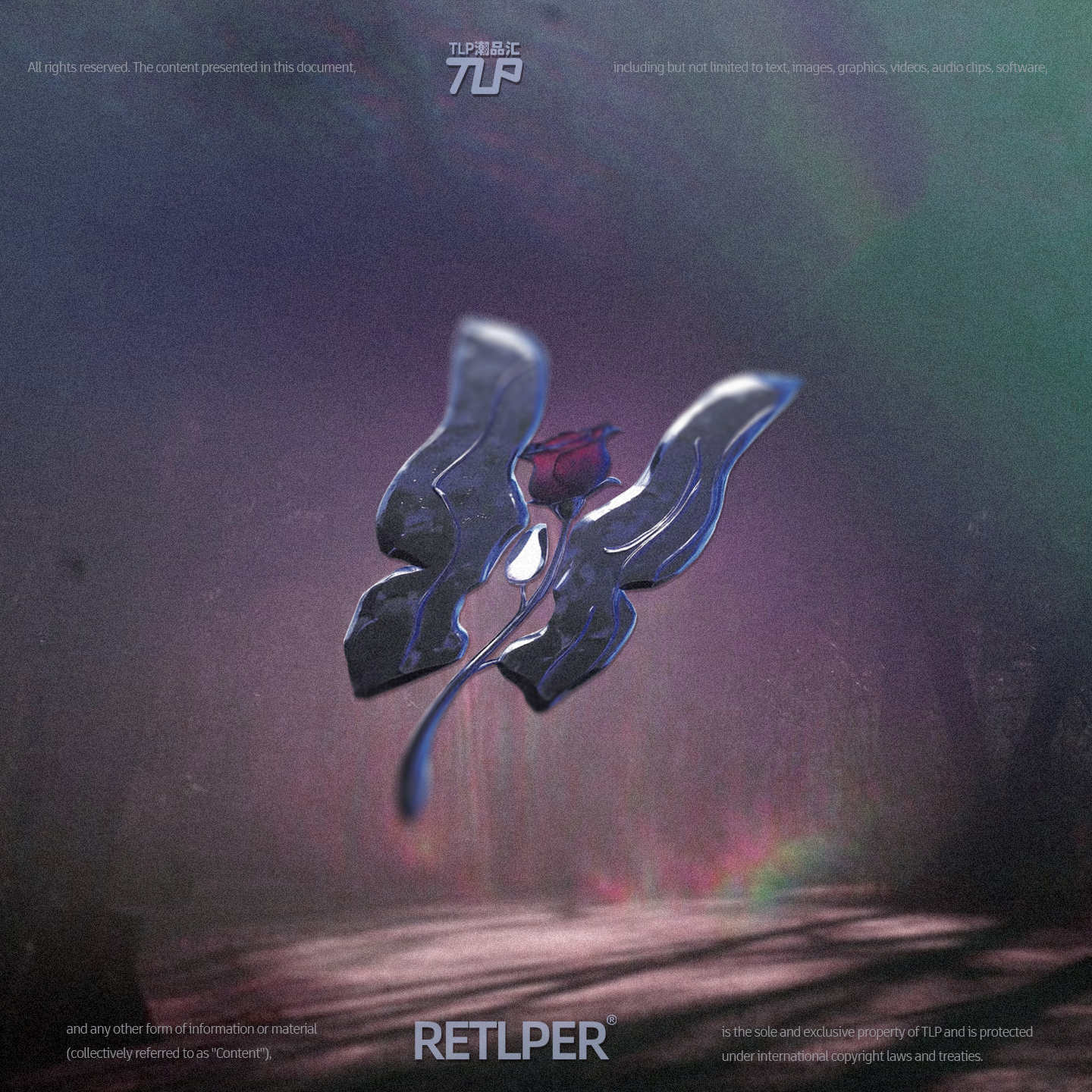 RETLPER镂空车贴 原创 永远含苞待放的花 非立体汽摩平面防水贴纸