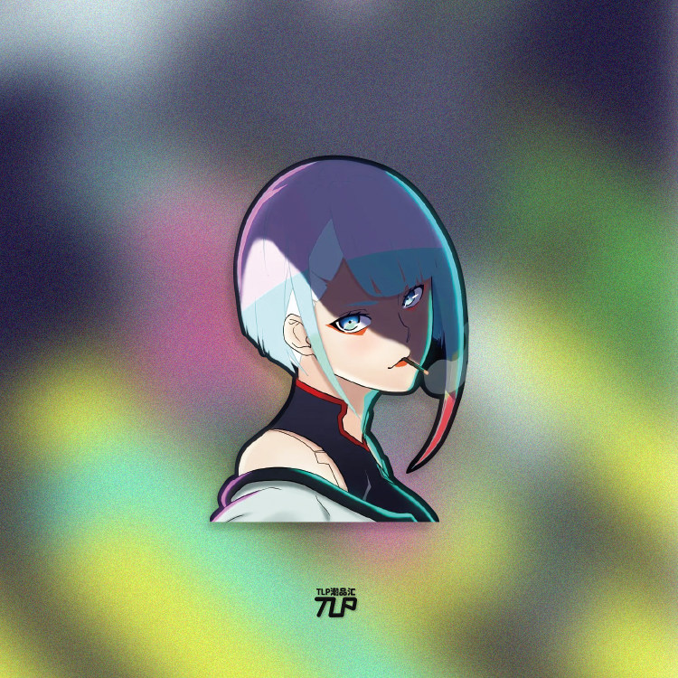 tlp反光贴  赛博朋克 边缘行者跑手edgerunners露西lucy头像 贴纸