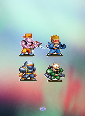 TLP套贴 街机游戏CAPCOM名将队长Captain Commando卡布空像素贴纸