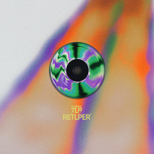 RETLPER反光贴纸 原创 旋转光盘扭曲CD播放 防水汽摩平面贴纸