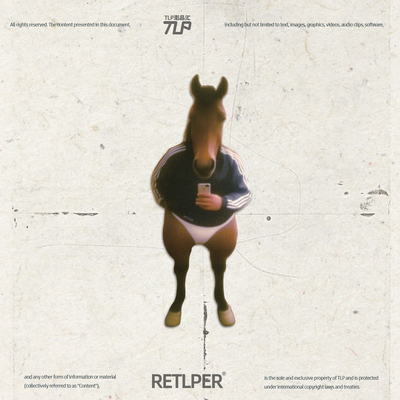 RETLPER镂空车贴 原创 精神小马的自拍 搞笑动物汽摩防水平面贴纸