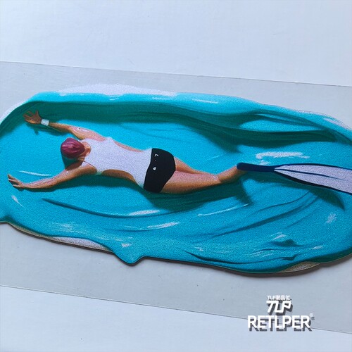RETLPER反光贴 原创 画中游泳 梦幻假日风格 立体感平面汽摩贴纸