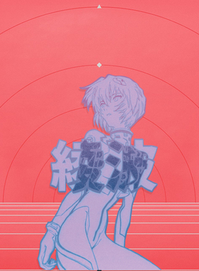 TLP反光贴纸 EVA绫波丽Rei白丽黑丽2号机新世纪福音 平板平面贴纸