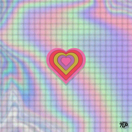 TLP反光贴纸 心情切片 心脏心跳桃心彩虹色 立体感平板 平面贴纸