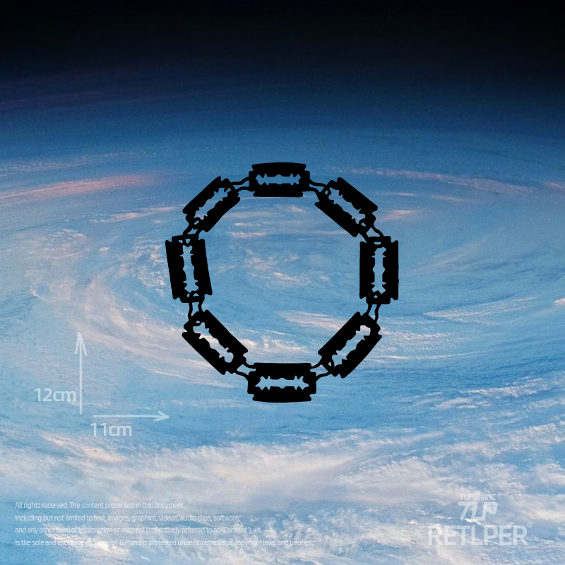 RETLPER镂空车贴 原创 不是项链 环形阵列 汽摩防水平面贴纸