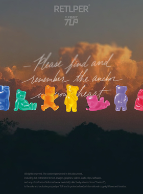 RETLPER镂空车贴 原创 放飞自我的小熊糖 可爱汽摩防水平面贴纸