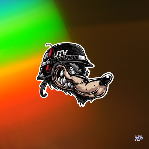 反光车贴wolf灰狼utv动物图腾