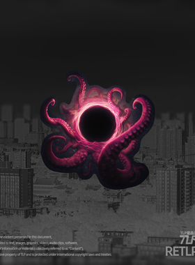 RETLPER反光车贴 原创 不可名状 克总触手黑洞 汽摩防水平面贴纸