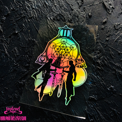tlp镭射车贴双子座宫电镀贴纸