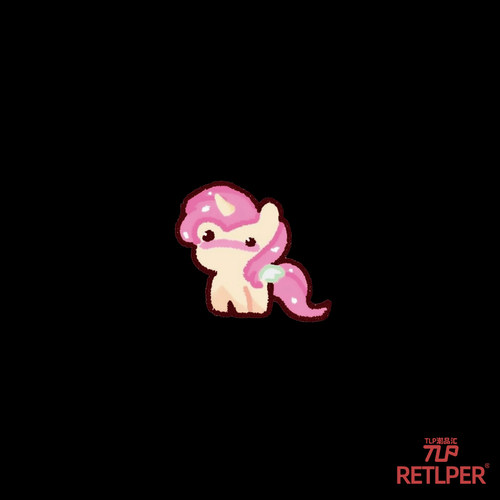 RETLPER反光贴纸 原创 独角兽温柔卡通小马 平面防水汽摩贴纸