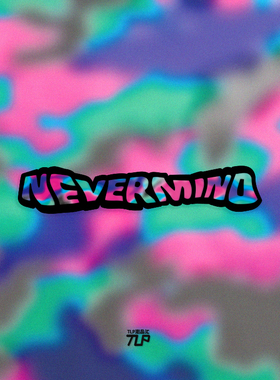 TLP反光车贴 别在意了 NEVER MIND扭曲变形迷彩英文 平面防水贴纸