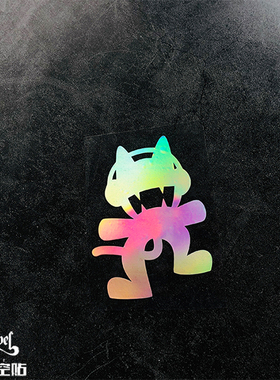 TLP镂空车贴 猫场电音Monstercat怪兽猫电子音乐厂牌防水贴纸