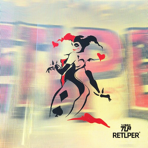 RETLPER镂空贴 原创 女小丑王 JOKER扑克大王 汽摩防水贴纸