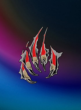 TLP反光车贴 虎爪3D效果贴纸 卡通动物老虎狮子豹 笔记本贴防水